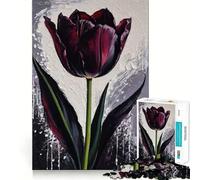 Rompecabezas de 1000 Piezas Reina de la Noche de los Tulipanes - Pintura - Encaja a la perfección - Juguete de Arte - Desafío Mental - Juego de Ocio - Regalo de cumpleaños (38x26cm)