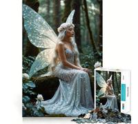 Rompecabezas de 1000 Piezas Reina Hada Blanca para Adolescentes Juego de concentración Mental Corte de precisión Bordes Lisos Juego Ideal para Rellenar Calcetines navideños (38x26cm)