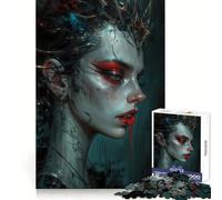 Rompecabezas de 1000 Piezas Reina Manchada de Sangre para Adolescentes Desarrolla la Capacidad de razonamiento, diversión sin estrés, Bordes limpios, Acogedor (50x75cm)