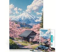 Rompecabezas de 1000 Piezas Retiro en Flor de Cerezo Juego Divertido y Funcional para desarrollar la Mente,Ideal para un rato de Ocio o para Decorar en Navidad (38x26cm)