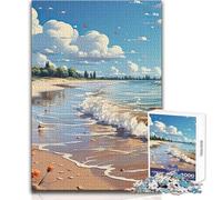 Rompecabezas de 1000 Piezas Retiro Junto al mar, Anime, Actividad Relajante para el Tiempo Libre, Corte de precisión, Borde Liso, Juguete de Juego, tamaño 38x52cm