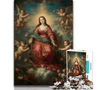 Rompecabezas de 1000 Piezas Retrato de María la Madre para Adultos y Adolescentes Juguetes educativos Juegos antiestrés decoración única para el hogar y Regalos 50x75cm