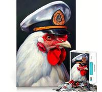 Rompecabezas de 1000 Piezas Retrato del Capitán Pollo,Bordes Impecables,Divertido Rompecabezas,Regalo para Relajarse,Juego,Regalo de Cumpleaños (38x52cm)