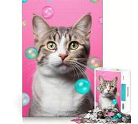 Rompecabezas de 1000 Piezas Retrato del Sr MC Cat III para Adolescentes, Juguete de lógica Fuerte, Escape Tranquilo, Borde Transparente, Regalo de cumpleaños (38x26cm)