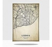 Rompecabezas De 1000 Piezas,Retro City Jigsaw, Portugal Lisboa Mapa Puzzle Sets Para Familia, Rompecabezas De Desafío Cerebral Para Niños, Juegos Padre-Hijo, Rompecabezas De Inteligencia, 1000 Pcs