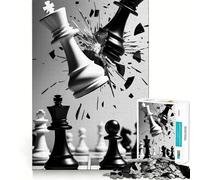 Rompecabezas de 1000 Piezas,Reyes de ajedrez,colisión,Corte Exacto,Arte,lógica,Juego,Ocio,diversión,decoración navideña para Pared (50x75cm)