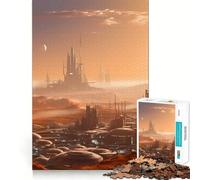Rompecabezas de 1000 Piezas Rico Marte Cityscape para Adolescentes, de Pure Logic Toy, Gentle Relax Clean Cut Fine Art Piece (50x75cm)