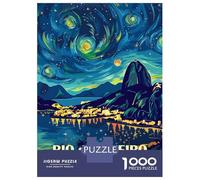 Rompecabezas De 1000 Piezas Rio De Janeiro Brazil Starry Night Rompecabezas para Adultos Juego De Ingenio Análisis Y Lógica Interacción Entre Padres E Hijos 70x50cm/1000pcs