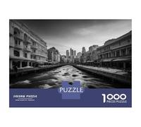 Rompecabezas De 1000 Piezas River in The City Rompecabezas para Adultos Juego Práctico Vacaciones En Casa Matar El Tiempo Cumpleaños 70x50cm/1000pcs
