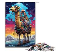 Rompecabezas de 1000 Piezas Robot Camel de Splatters Rompecabezas de Nubes Gruesas y Coloridas para Adultos Juego Familiar de Madera de 75 x 50 cm