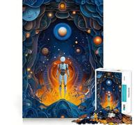 Rompecabezas de 1000 Piezas Robot explorando un Mundo Surrealista para Adultos Ideal para ejercitar la Memoria y Disfrutar del Tiempo Libre Diseño para armar Colección de Arte (50x75cm)
