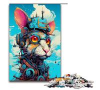 Rompecabezas de 1000 Piezas Robot Rat de Splatters Lots of Thick Coloured Clouds para Adultos Juego Familiar de Madera 75 x 50 cm