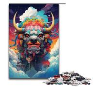Rompecabezas de 1000 Piezas Robot Yak de SplattersLots of Thick Coloured Clouds Rompecabezas para Adultos Rompecabezas de Madera Gran Regalo para Navidad 1000 PCS