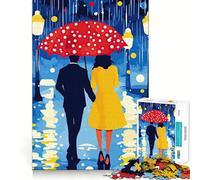 Rompecabezas de 1000 Piezas Romance en una Noche lluviosa para Adolescentes Refuerza la Memoria y el vínculo Familiar Bordes precisos Regalo Original (50x75cm)