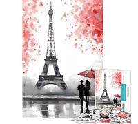 Rompecabezas de 1000 Piezas Romance Parisino Juegos Divertidos Desafío de Inteligencia Cerebral Juguetes adictivos Regalos para Mujeres y Hombres Divertidos y con Humor (Tamaño 38x26cm)