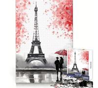 Rompecabezas de 1000 Piezas Romance Parisino para Adolescentes Juguete fácil de Usar y con un diseño Atractivo Regalo Ideal (38x52cm)