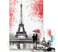 Rompecabezas de 1000 Piezas Romance Parisino para Adolescentes Juguete fácil de Usar y con un diseño Atractivo Regalo Ideal (38x52cm)