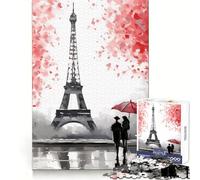 Rompecabezas de 1000 Piezas Romance Parisino para Adultos Desarrolla la Mente y te Mantiene entretenido Bordes precisos (38x26cm)