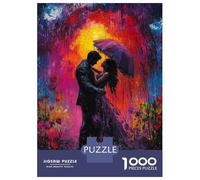 Rompecabezas De 1000 Piezas Romantic Couple in Rain Rompecabezas Juguetes Antiestrés Decoración De Pared Cumpleaños Y Navidad 70x50cm/1000pcs