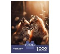 Rompecabezas De 1000 Piezas Romantic Love Red Foxes Rompecabezas para Adultos Juego De Ingenio Difícil Difícil Único Cumpleaños Y Regalos 52x38cm/1000pcs