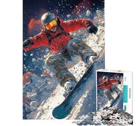 Rompecabezas de 1000 Piezas Rompecabezas de acción de Snowboarder para Adultos Juguete antiestrés Análisis y lógica Regalo Ideal para Toda la Familia (Tamaño 50x75cm)