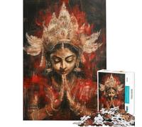 Rompecabezas de 1000 Piezas Rompecabezas para Adultos con la oración de Lakshmi Juguete antiestrés para análisis y lógica Regalo Ideal para Toda la Familia (Tamaño 50x75cm)