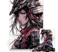 Rompecabezas de 1000 Piezas Ronin Samurai Girl para Adolescentes Refuerza la Memoria Divertido y Tranquilo Borde de Calidad Regalo Ideal (38x52cm)