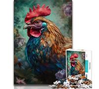 Rompecabezas de 1000 Piezas Rooster Art para Adultos y Adolescentes ¡Disfruta de Tus Vacaciones en casa! Cada Pieza es única Juego desafiante y Divertido para Toda la Familia (38x26cm)