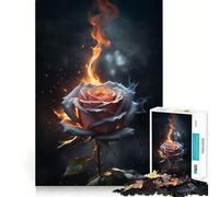 Rompecabezas de 1000 Piezas Rosa Ardiente en la Oscuridad,Encaje, Juguete de Desafío Mental,Juego de Tiempo Libre,Regalo Divertido de Cumpleaños (50x75cm)