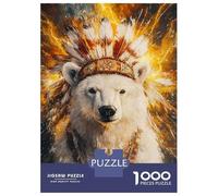 Rompecabezas De 1000 Piezas Royal Bear Majesty Rompecabezas para Adultos Juego De Ingenio Análisis Y Lógica Cumpleaños 52x38cm/1000pcs