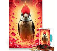 Rompecabezas de 1000 Piezas Ruby Woodpecker Stonimal para Adolescentes Rompecabezas Inteligente, Juguete para Pensar, Tiempo de relajación, Corte Limpio, Regalo para Festivales (50x75cm)