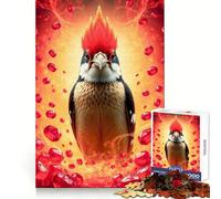 Rompecabezas de 1000 Piezas Ruby Woodpecker Stonimal para Adolescentes Rompecabezas Inteligente, Juguete para Pensar, Tiempo de relajación, Corte Limpio, Regalo para Festivales (50x75cm)