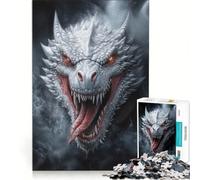Rompecabezas de 1000 Piezas Rugido del Dragón de Hielo, Juegos relajantes, Interesante para Reducir el estrés, Regalos para Amigos y Familiares 38x52cm