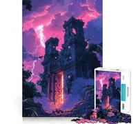 Rompecabezas de 1000 Piezas Ruinas Antiguas al Atardecer para Adultos Juego de Memoria y concentración Diseño Compacto y sin Espacios Diversión Garantizada para Toda la Familia (38x26cm)