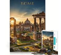 Rompecabezas de 1000 Piezas Ruinas de Roma al Atardecer para Adultos y Adolescentes Recuerda armarlo Lentamente y Disfruta de un Corte preciso Arte Coleccionable (38x26cm)
