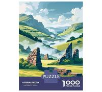 Rompecabezas De 1000 Piezas Ruins in A Green Valley Rompecabezas para Adolescentes Juguetes Antiestrés Decoración Perfecta Regalos De Cumpleaños Y Únicos 38x26cm/1000pcs