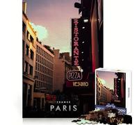 Rompecabezas de 1000 Piezas Ruta de la Ciudad de París para Adolescentes Entrenamiento Inteligente,Escape Tranquilo,Corte Impecable,Regalo Memorable (50x75cm)