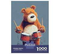 Rompecabezas De 1000 Piezas Sad Bear Drummer Rompecabezas para Adultos Juego Familiar Desafío Difícil Oferta como Regalos para Toda La Familia 70x50cm/1000pcs