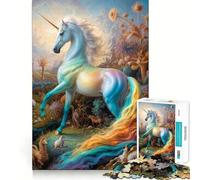 Rompecabezas de 1000 Piezas Safari de Unicornios Místicos para Adultos Juego de ingenio para relajar la Mente Bordes Afilados Regalo Premium (50x75cm)