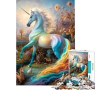 Rompecabezas de 1000 Piezas Safari de Unicornios místicos para cumpleaños Navidad decoración del hogar Juegos educativos Apto para Mayores de 14 años 50x75cm
