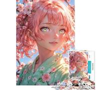 Rompecabezas de 1000 Piezas Sakura Harmony︰ Chica Anime con Cabello Rosa Ayuda a ejercitar el Cerebro Decoración para el hogar Juego Familiar para Mayores de 14 años Juego de Rompecabezas ofrecido