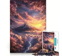 Rompecabezas de 1000 Piezas Sakura Sakura Fuji para Adolescentes, Juguete para ejercitar la Mente, Actividad para el hogar, Corte Premium, artículo de Santa Claus 38x52cm