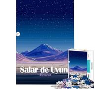 Rompecabezas de 1000 Piezas Salar de Uyuni Bolivia de Noche para Juego Educativo Juguete desafiante para Juegos educativos Regalo para cumpleaños tamaño 75x50cm