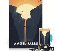 Rompecabezas de 1000 Piezas Salto Ángel,Venezuela Juego de lógica y Pensamiento Relájate Arte (38x52cm)