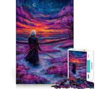 Rompecabezas de 1000 Piezas Samurái al Atardecer para Adultos Ayuda a Mejorar la Memoria y Calma la Mente Diseño, Montaje y Regalo Creativo (38x26cm)