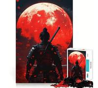 Rompecabezas de 1000 Piezas Samurái bajo la Luna de Sangre para Adolescentes Ideal para estimular la Memoria, entretenerse en casa y armar Un Regalo Encantador (50x75cm)