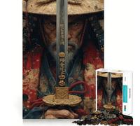 Rompecabezas de 1000 Piezas Samurái con Espada para Adolescentes Juego de ingenio y relajación (50x75cm)