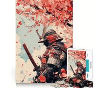 Rompecabezas de 1000 Piezas Samurái en Flor de Cerezo para Adolescentes, de Pure Logic Toy, Suave, Relajante y con un Corte Limpio Pieza de Arte (38x26cm)