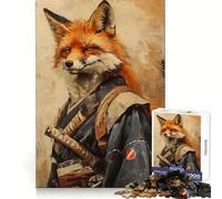 Rompecabezas de 1000 Piezas Samurai Fox para Adultos: ejercita la Memoria, entretenido y de diseño Colección de Arte para armar (38x26cm)
