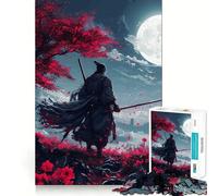 Rompecabezas de 1000 Piezas Samurai Moon para Adolescentes, Juguete de lógica para divertirse en Interiores, Regalo Memorable (50x75cm)